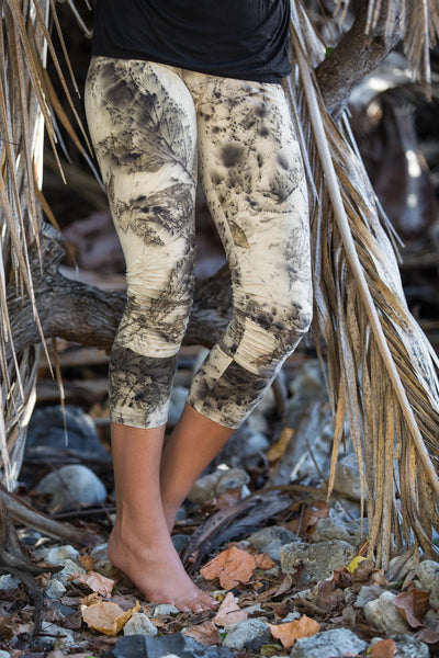 Leggings -Whispers in the wind ( high waisted)- organic cotton lycra